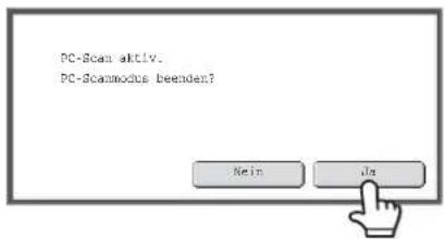 PC-Scan aktiv. PC-Scanmodus beenden? Mein Ja