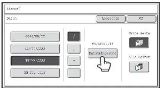 Stempe: Datum Akseroben CX JJJJ/WR/TT / MD/TT/CDJJ - TT/04/CDJJ - DM TT, JUUJ 04/APR/2013 Datumänderung Broke Seite Alle Seite