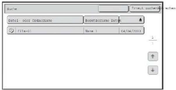 Suche Erneut, auchendbaren Datei- oder Ordinsername Boputzsername Datum file-01 Name 1 04/04/2013 2 1 ↑ ↓