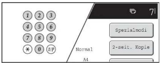 1 2 3 4 5 6 7 8 9 * 0 #/P Normal M4 Spezialmodi 2-seit. Kople 71