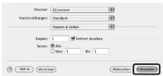 Drucker: SCxxxxxxx Voreinstellungen: Standard Kopien & Seiten Kopien: 1 Sortiert drucken Seiten: Alle Von: 1 Bis: 1 ? PDF Vorschau Abbrechen Drucken