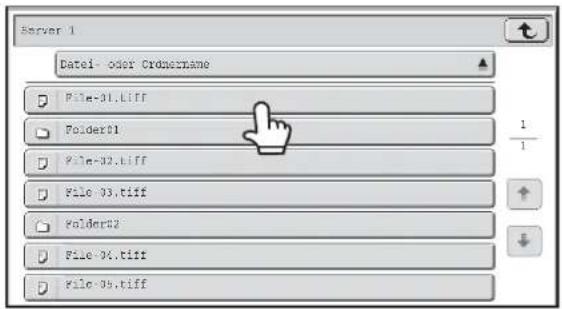 Server 1 Datei- oder Ordename File-31.Liff Folder01 File-32.tiff File-33.tiff Folder02 File-34.tiff File-35.tiff