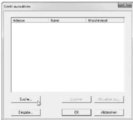 Gerat auswahlen Adisso Name Maschinenar Suche... Lüchen Aktivaierung... Engabe... CK Abbrachen