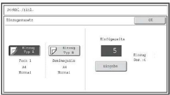 Deckbl./Einl. Einzugsatz 6X Kinsug Typ A Fach 1 A4 Normal Kinsug Typ B Semimagazin A4 Normal Rinfügezeile 5 Bingsbo Rinsug Gee.4