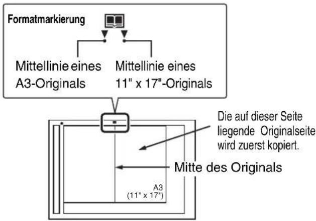 SHARP MX-M464N - Legen Sie das Original auf das Vorlagenglas. - 1
