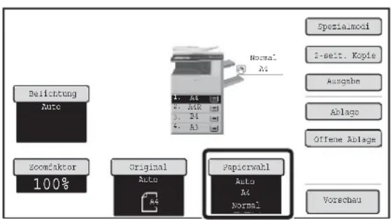 Beilichtung Auto Zoomfaktor 100% Original Auto A4 Papierwahl Auto A4 Normal Normal Spezialmodi 2-seit. Kopie Ausgabe Ablage Offene Ablage Vorschau