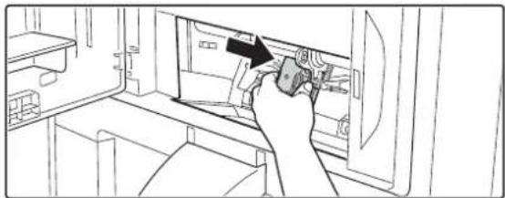 SHARP MX-M464N - Ersetzen der Heftklammernpatrone (Sattelheftungseinheit) - 3