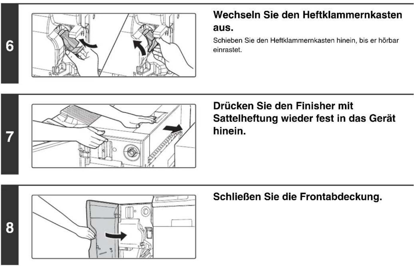 SHARP MX-M464N - Ersetzen der Heftklammernpatrone (Finisher) - 6