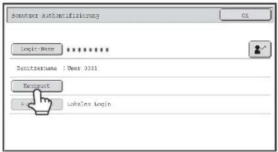 Benutzer Authentifizierung Login-Name ****** Benutzername : User 0001 Mewwort Aur Lokales Login
