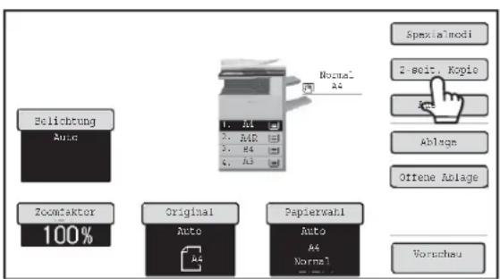 Belichtung Ausc Zoomfaktor 100% Original Auto Papierwahl Auto A4 Normal Normal A4 A3 1. A4 2. A4R 3. A4 4. A3 Spexialmodi E-seit, Kopio Ablage Offene Ablage Vorschau