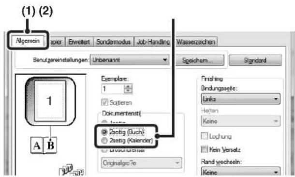 (1) (2) Algemein spier Ewreitet Sundermodus Job-Handling Wasserzeichen Benutzgereinstellungen Unbenannt Speichem... Standard Example: 1 Softeren Dokumentenst! Zestig (Buch) Zestig (Kalender) Urocharcher Originalgröte Finishing Bindungsmitte: Links Hetten Keine Lochung Kein Versatz Rand wechseln: Keine