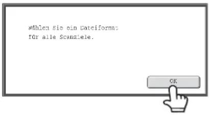 Wählen Sie ein Dataformat für alle Scanziele.