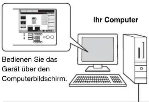 Ihr Computer Bedienen Sie das Gerät über den Computerbildschirm.