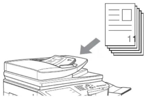 SHARP MX-M464N - Verwenden Sie zum Faxen einer großen Anzahl von Originalseiten den automatischen Originaleinzug. - 1
