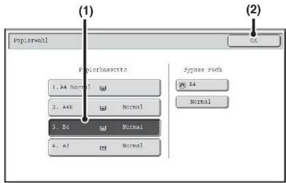 (1) Papierwall (2) Papiereasectto A4 Normal A4B Normal B4 Normal A3 Normal Sypass Yach A4 Normal
