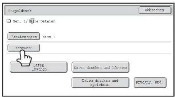 Stepidruck Den: 1/8.0.0 Dataien Resulzernare None 1 Kenwork Daten Ibachen Daten drucken und Ibachen Daten drucken und speichern Druckir, And