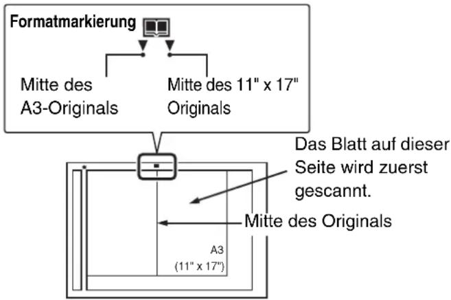 SHARP MX-M464N - Legen Sie das Original mit der bedruckten Seite nach unten auf das Vorlagenglas. - 1