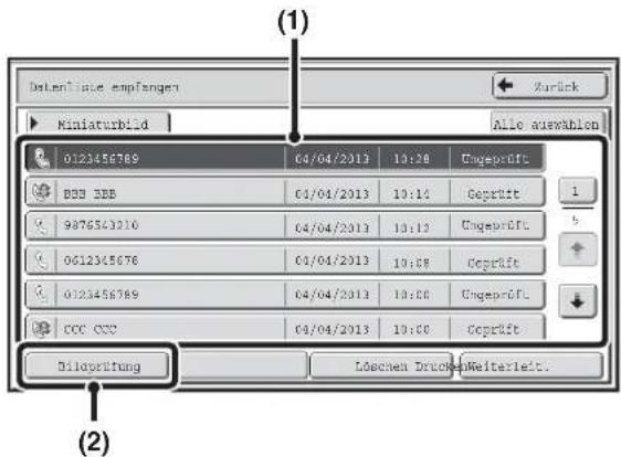 (1) datenlste empfangen Zurück Miniaturbild Alle auswahlen 0123456789 04/04/2013 10:38 Cgeprüft BSS SEB 04/04/2013 10:14 Cgeprüft 9876543216 04/04/2013 10:13 Cgeprüft 0612345676 04/04/2013 10:08 Cgeprüft 0123456789 04/04/2013 10:06 Cgeprüft CCC CCC 04/04/2013 10:06 Cgeprüft Dilayrleitung Loschen DruckelWelterleicht. (2)