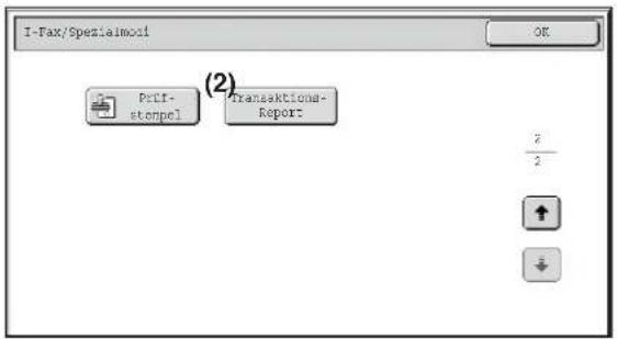 I-Fax/Speziaimosi OR (2) Prif- storpel Transaktions- Report 7 2 ↑ ↓