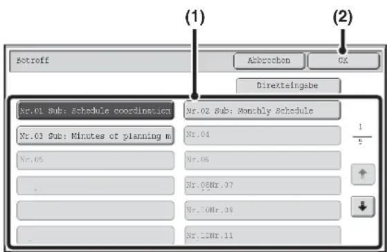 (1) Botreff Abbrechen CA Direktstingsabe Nr.01 Sub: Schedule coordination Nr.02 Sub: Monthly Schedule Nr.03 Sub: Minutes of planning m Nr.04 1/5 Nr.05 Nr.06 Nr.08Nr.07 Nr.10Nr.08 Nr.12Nr.11
