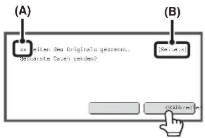 (A) xx Reiten des Originals gesamt. Gesamte Daten senden? (B) [Seizx] OKAbbrack