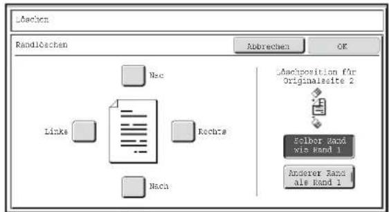 graph TD A["Randle Cachen"] --> B["Abbrechen"] B --> C["OK"] D["Linke"] --> E["Document Icon"] F["Rechte"] --> E G["Nach"] --> E H["Nac"] --> E I["Ässchposition für Originalseite 2"] --> J["Solbor Rand wie Rand 1"] K["Anderer Rand ale Rand 1"] --> J J --> L["End"]