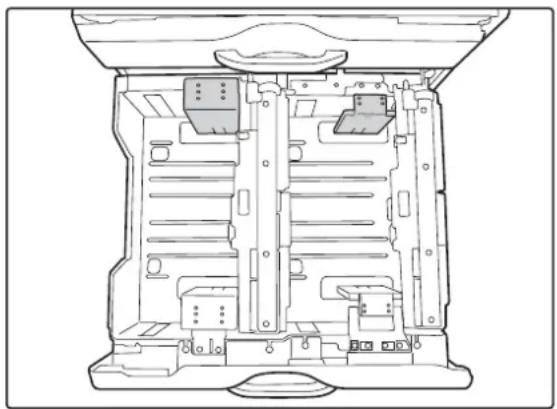 SHARP MX-M564N - Drücken Sie die Papierführung hinein, bis sie an ihrer Position einrastet. - 1