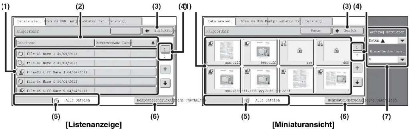 SHARP MX-M564N - DATEIAUSWAHLMASKE - 1