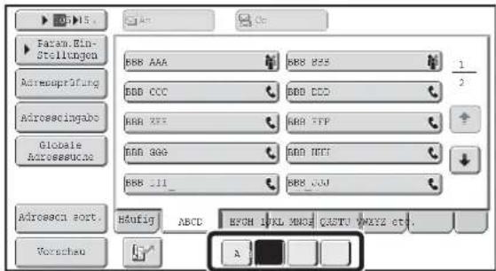 Param. Einstellungen Adressprüfung Adresseingabe Globale Adresssuche Adressen sort. Vorschau Häufig ABCDEFGHIJKLMNOPQRSTUVWXYZ etc. A