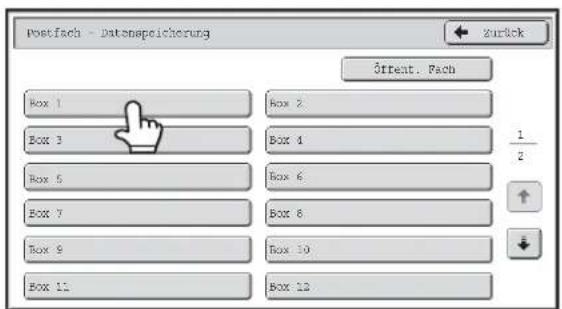 Postfach - Datenspeicherung Zurück Öffentl. Fach Box 1 Box 2 Box 3 Box 4 1/2 Box 5 Box 6 Box 7 Box 8 Box 9 Box 10 Box 11 Box 12