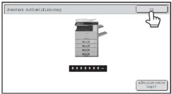 Benutzer-Authentifizierung OK Administrator Login