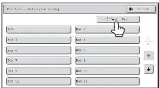 Postfach - Datenspeicherung Zurück Offset, Fach Box 1 Box 2 1 Box 3 Box 4 1/2 Box 5 Box 6 Box 7 Box 8 Box 9 Box 10 Box 11 Box 12