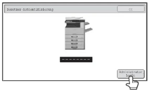 Benutzer-Authentifizierung OK Administrator Login.