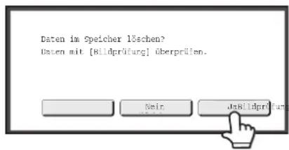 Daten im Speicher löschen? Daten mit [Bildprüfung] überprüfen. Nein Ja Bildprüfung