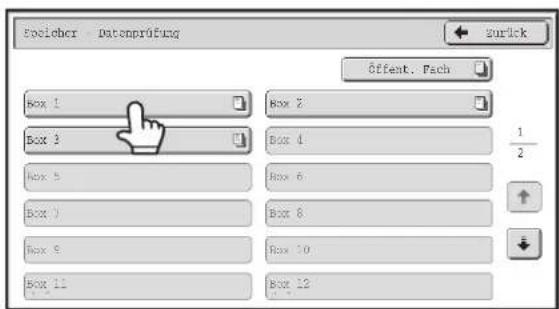 Postfach - Datenprüfung Übersicht Öffentliches Fach Box 1 Box 2 Box 3 Box 4 1/2 Box 5 Box 6 Box 7 Box 8 Box 9 Box 10 Box 11 Box 12