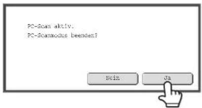 PC-Scan aktiv. PC-Scanmodus beenden? Nein Ja
