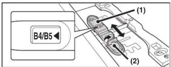 SHARP MX-M623U - Passen Sie die Papierführung an das verwendete Papierformat an. - 1