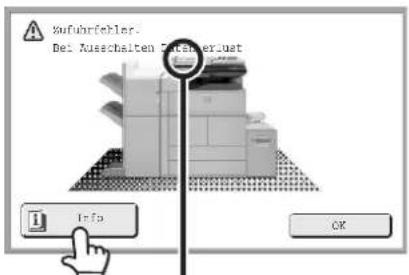 Zufuhrfehler. Det. Russchalten Tutscherlust Info OK