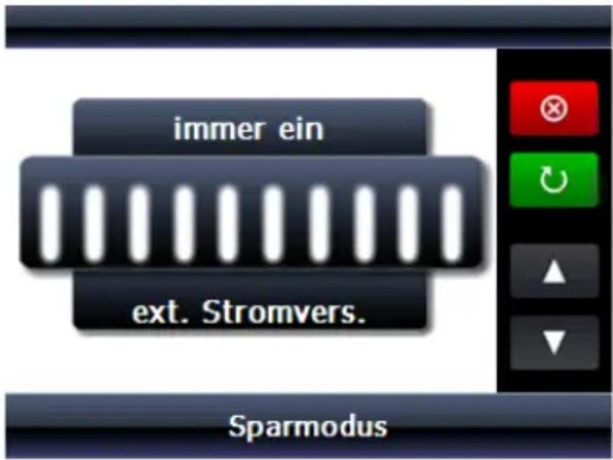 immer ein ext. Stromvers. Sparmodus
