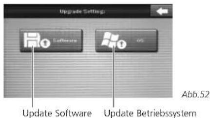 Upgrade Settings Software OS Update Software Update Betriebssystem Abb.52
