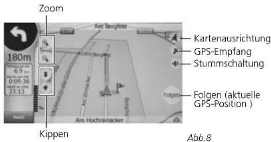 Zoom 180m 6.9 km 0.09.36 23:13 Kippen Am Bergfeld Kartenausrichtung GPS-Empfang Stummschaltung Folgen (aktuelle GPS-Position ) Am Hochrainacker Ab 8