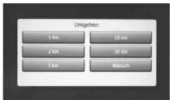 Umgehen: 1 km 2 km 3 km 10 km 20 km Abbruch