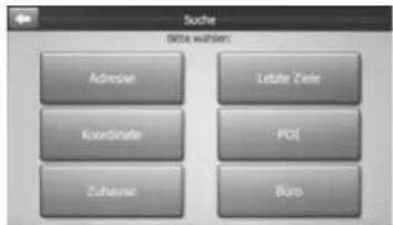 Suche Böte wählen: Adresse Koordinate Zehouse Letate Zeile POI Buro