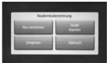 Routenneuberechnung Neu berechnem Route löchen Umgehen ABPHUKR