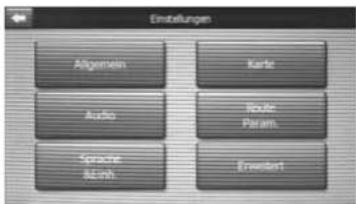 Einstellungen Allgemein Karte Audio Route Param. Sprache Binh Erweiter