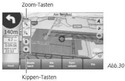 Zoom-Tasten 140m 6.2 0:09:06 22:12 Kippen-Tasten Abb.30