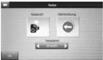 Radar Radar art: Fahrtrichtung: Tempolet: 50 km/h OK