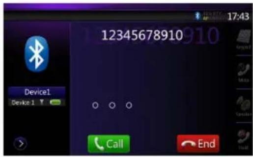 12345678910 Device1 Device 1 Call End