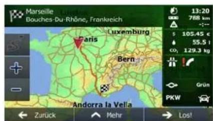 Marseille Bouches-Du-Rhône, Frankreich 13:20 788 km 105.45 € 55.5 t CO₂ 129.3 kg Luxemburg Paris Bern Andorra la Vella Grün PKW Zurück Mehr Los!