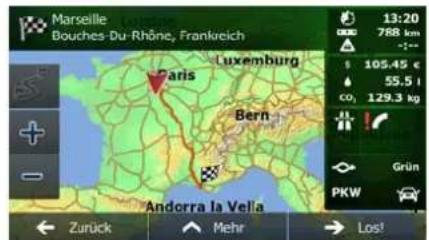 Marseille Bouches-Du-Rhône, Frankreich 13:20 788 km - $ 105.45 € 55.5 l CO₂ 129.3 kg Andorra la Vella Zurück Mehr Los!